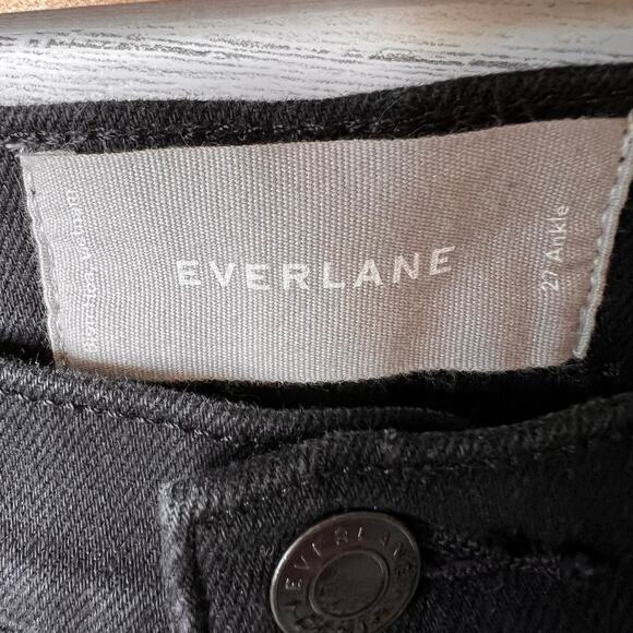 Everlane Jeans Womens Size 27 Black Ankle Denim Tapered Everyday Simple - Picture 2 of 16